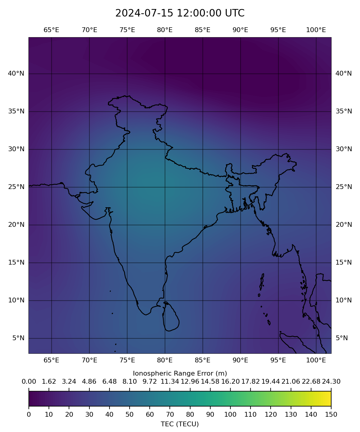 TEC map India