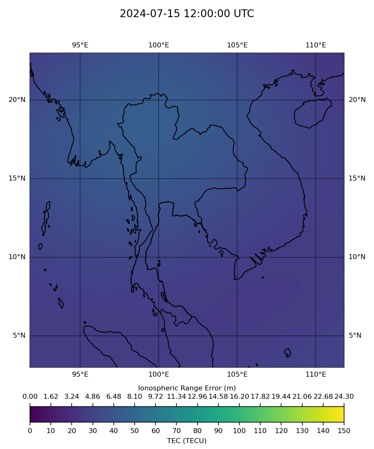 TEC map Thailand